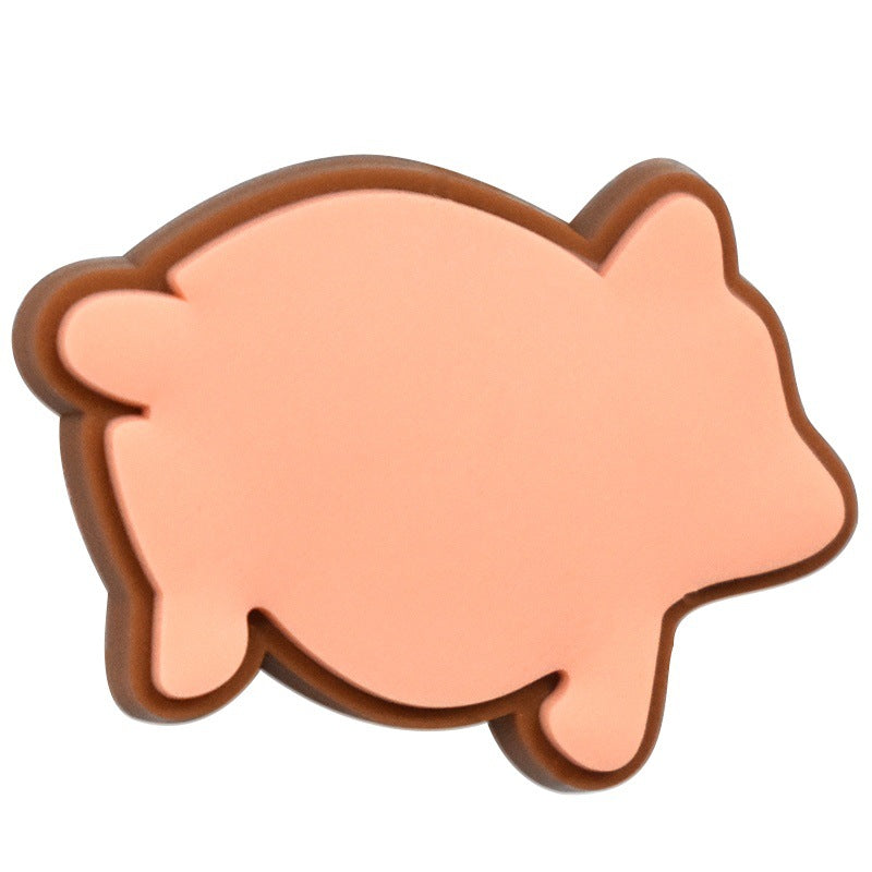 Wholesale  Random 100pcs/pack  Cute Cartoon Soft Rubber Double-Sided Beads