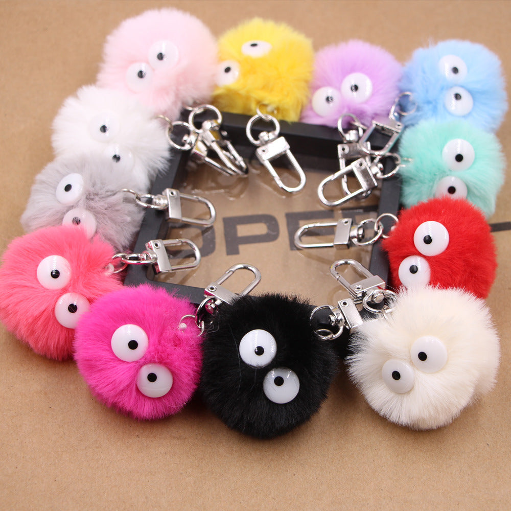 Wholesale Anime Soot Keychain Pendant Cross Eyed Design Alloy Fashion Accessory Bag Charm Gift Boutique Resale OLY Exclusive