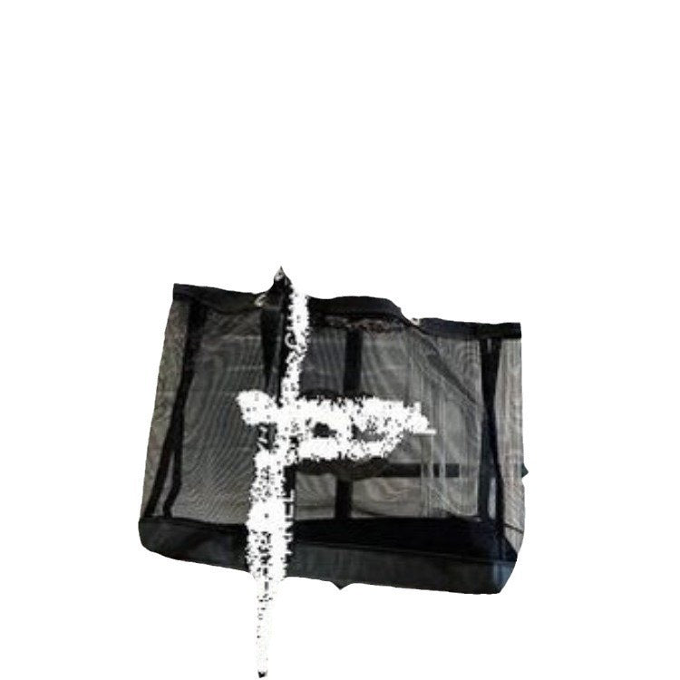 Wholesale Nylon Mesh Black and White Large Capacity Shoulder Bag