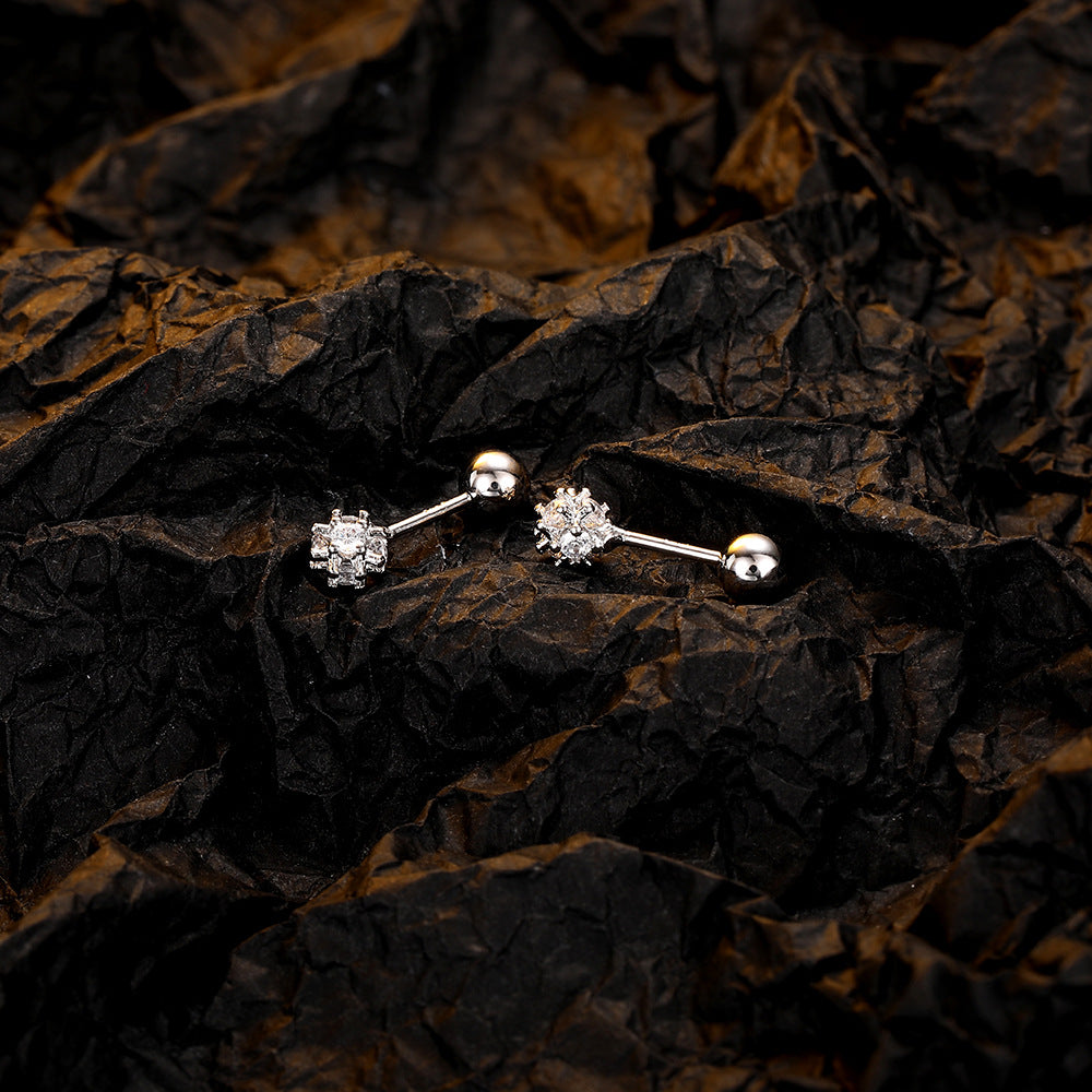 Pendientes de cobre de cuadrados geométricos al por mayor