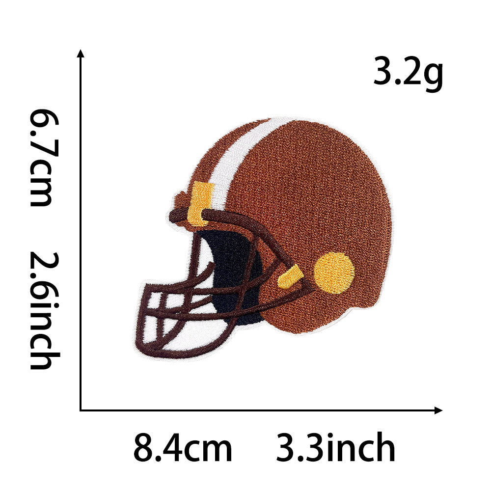 Wholesale Embroidered Glitter Game Day Football Iron On Patch DIY Decorative For et