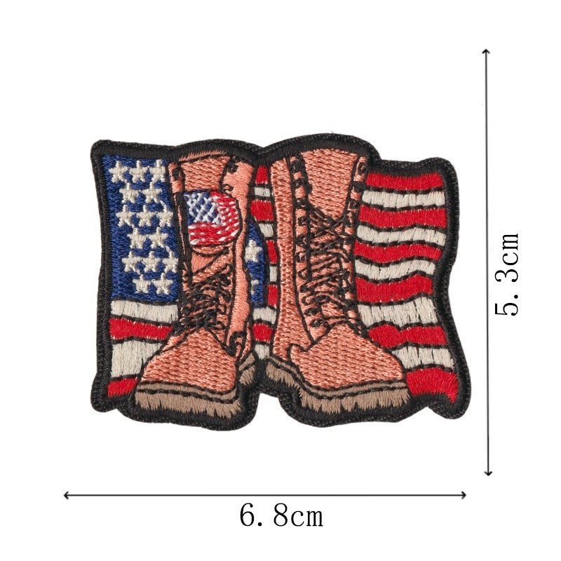 Wholesale Decorative Embroidered Patches 50 Piece Set With Liberty Bell Statue Of Liberty American Flag Design For Towels