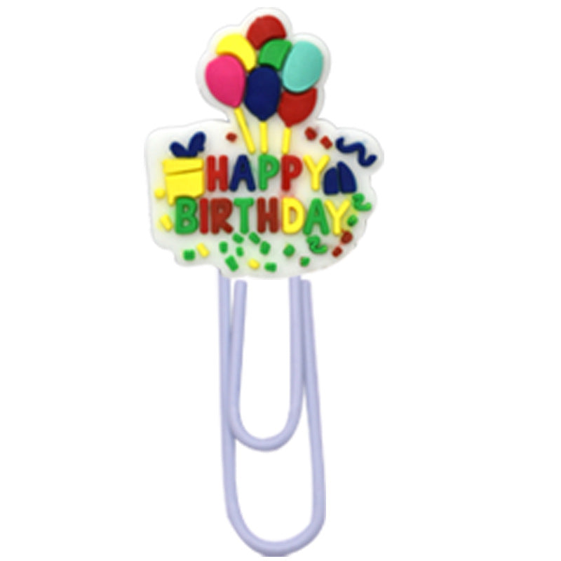 Wholesale Random 50pcs Birthday Cake Paper Clip Bookmark