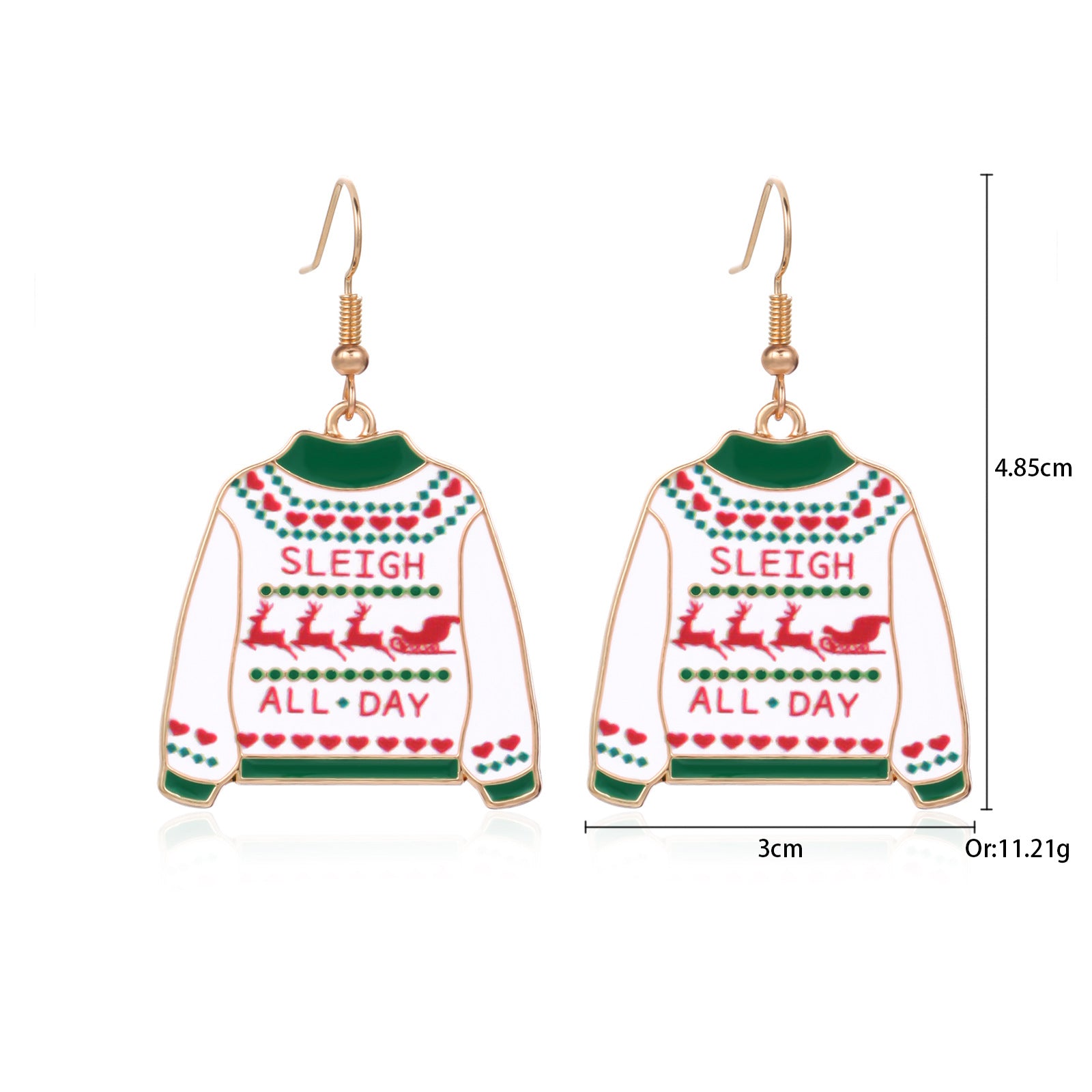 Wholesale Christmas Fashion Creative Bell Snowman Elk Earrings
