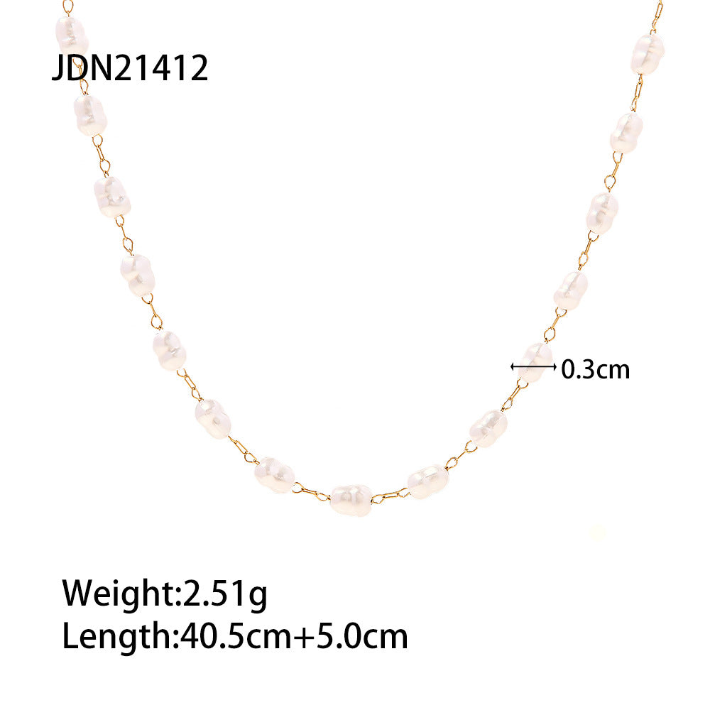 Wholesale Pearl Trend Fashion Women's Stainless Steel Necklace