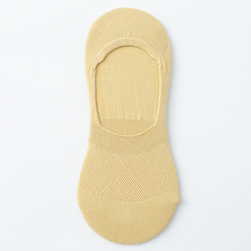 Wholesale low-top silicone non-slip and solid color boat sock