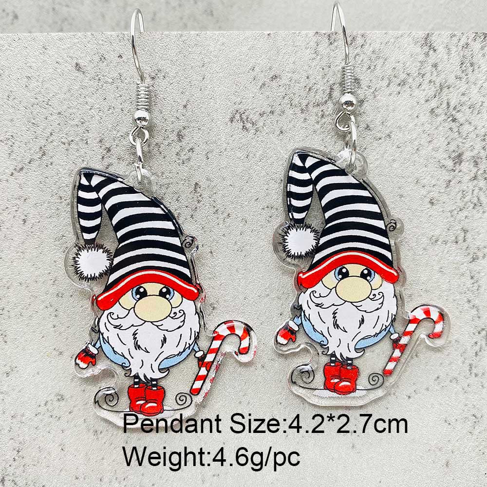 Wholesale Christmas Acrylic Lights Elk Dwarf Earrings