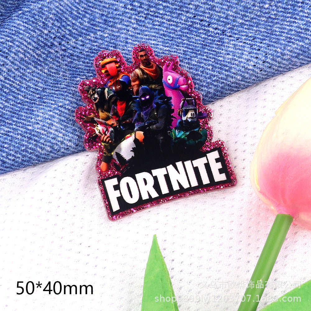 Wholesale 10pcs/ pack Cute Cartoon Character Animal Ornaments Acrylic Pins Cute DIY Accessories