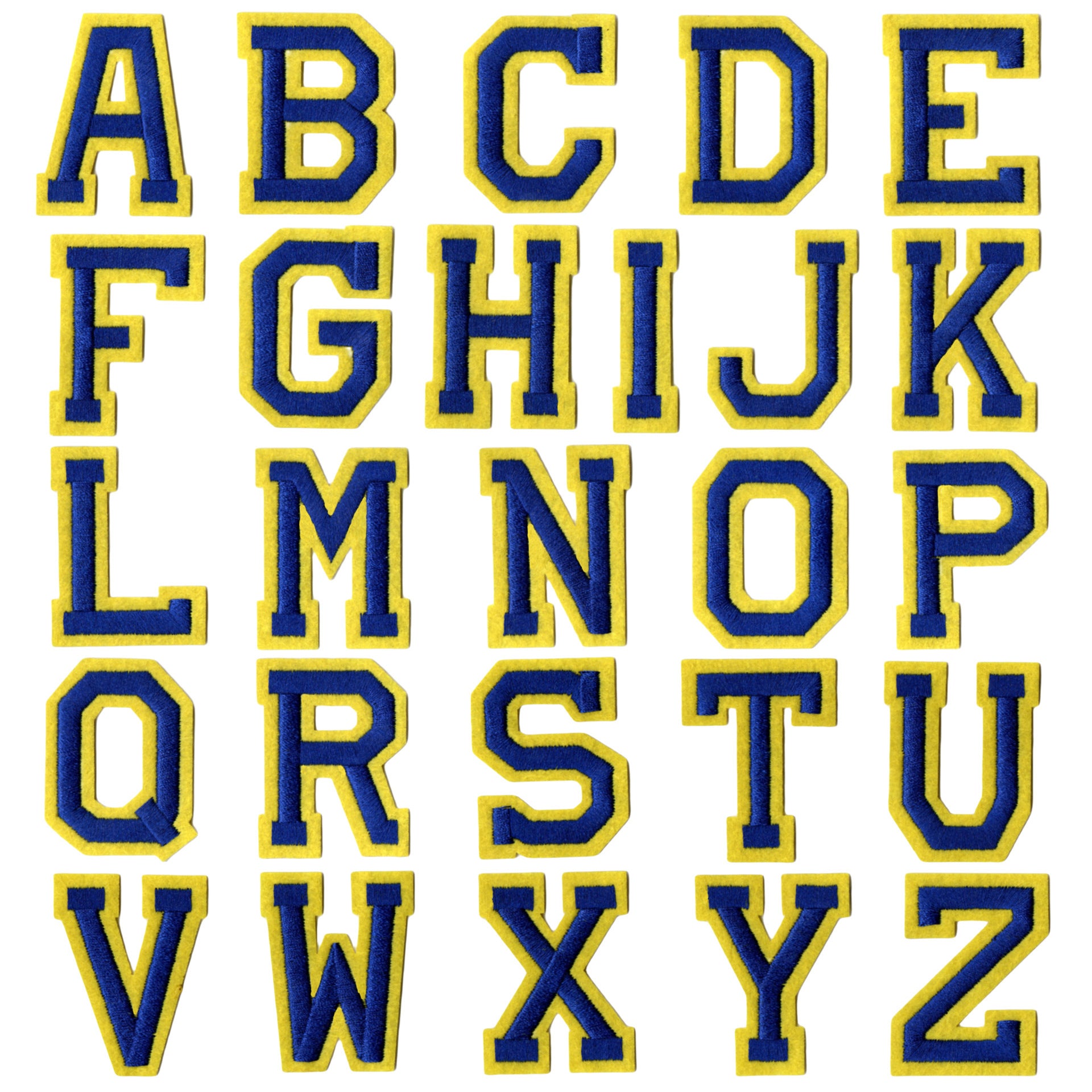 Wholesale Fabric Embroidered Alphabet Patches 26 Gold Letters Set For DIY Clothing Towel Decorative Gift