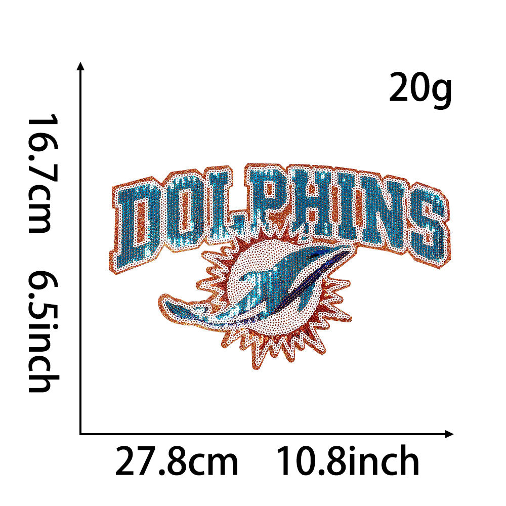 Wholesale Sequin Embroidered Patch DIY Iron On Applique For ets And Bags DIY Patches