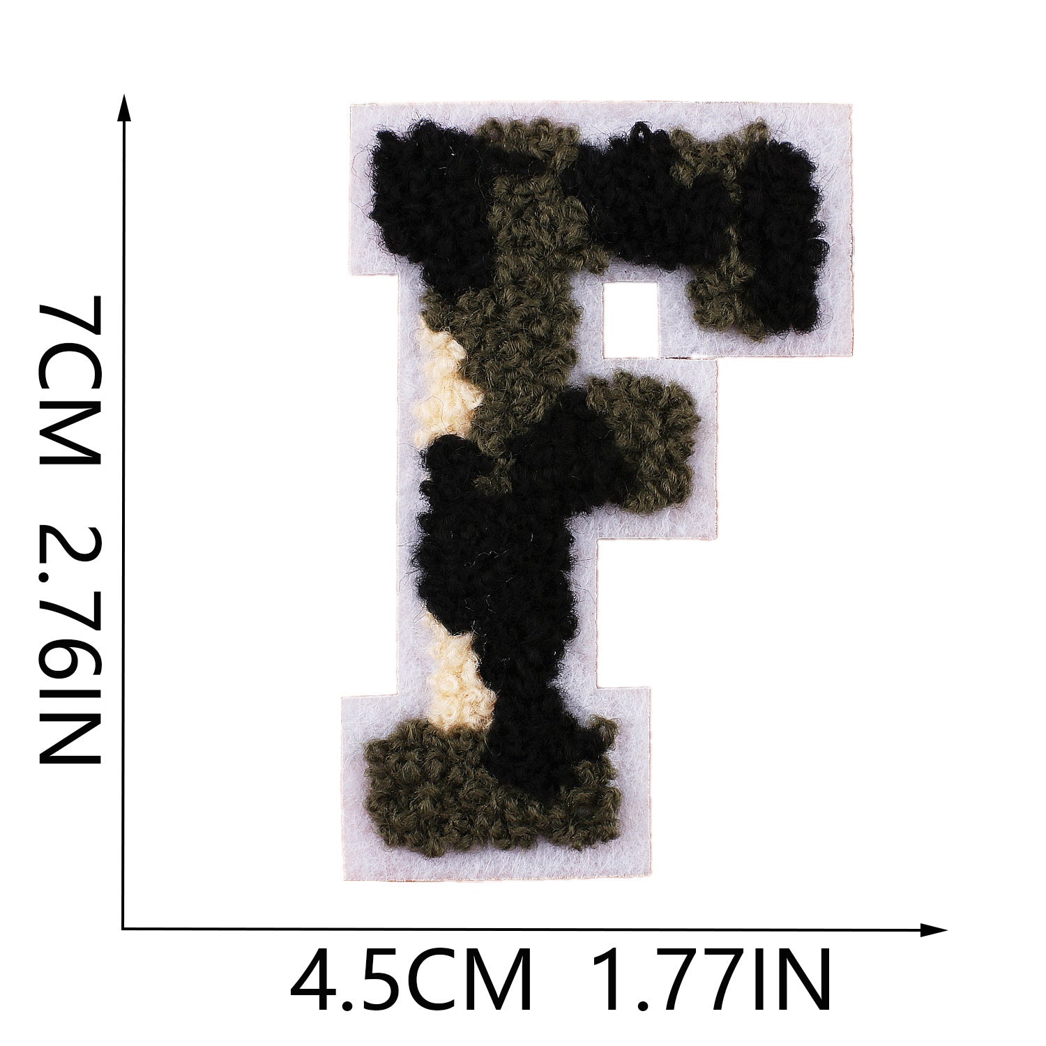 Wholesale Camouflage English letter embroidered towel patch