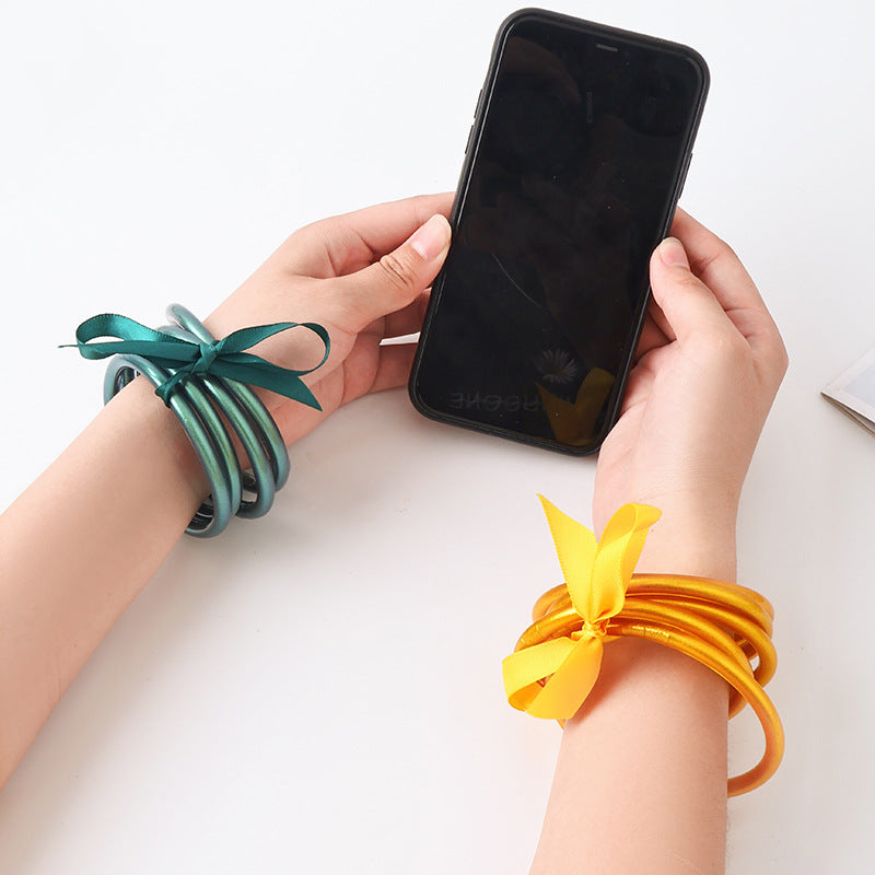 Brazalete de oro de tubo de silicona de PVC por mayor