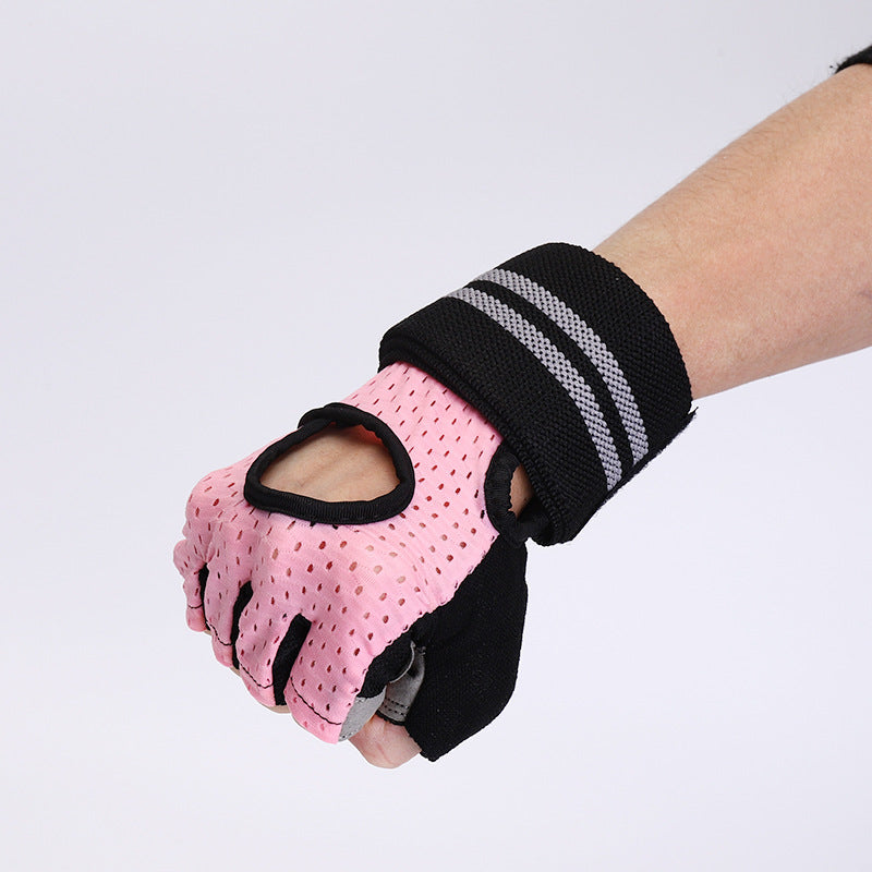 Wholesale Fitness Breathable Butterfly Net Microfiber Glove