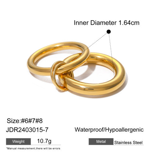 Wholesale Small irregular simple open titanium steel ring