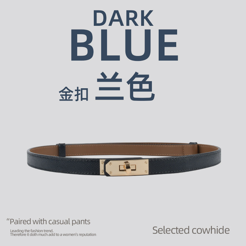 Wholesale Fine Genuine Leather Fashion Girdle Leather Belt with Dress Versatile Decoration