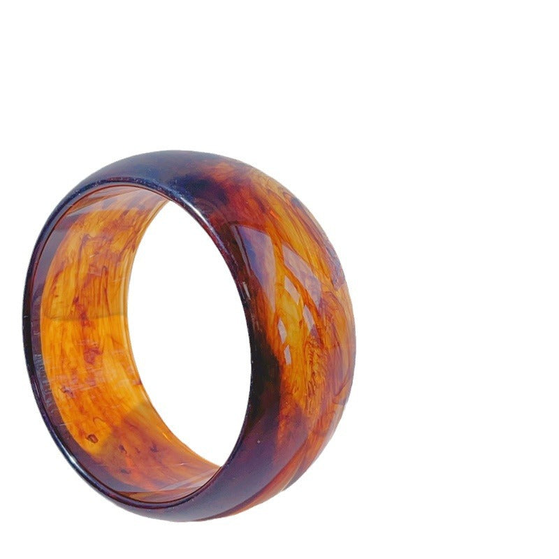 Wholesale Smudged Transparent Glitter Round Resin Bracelet