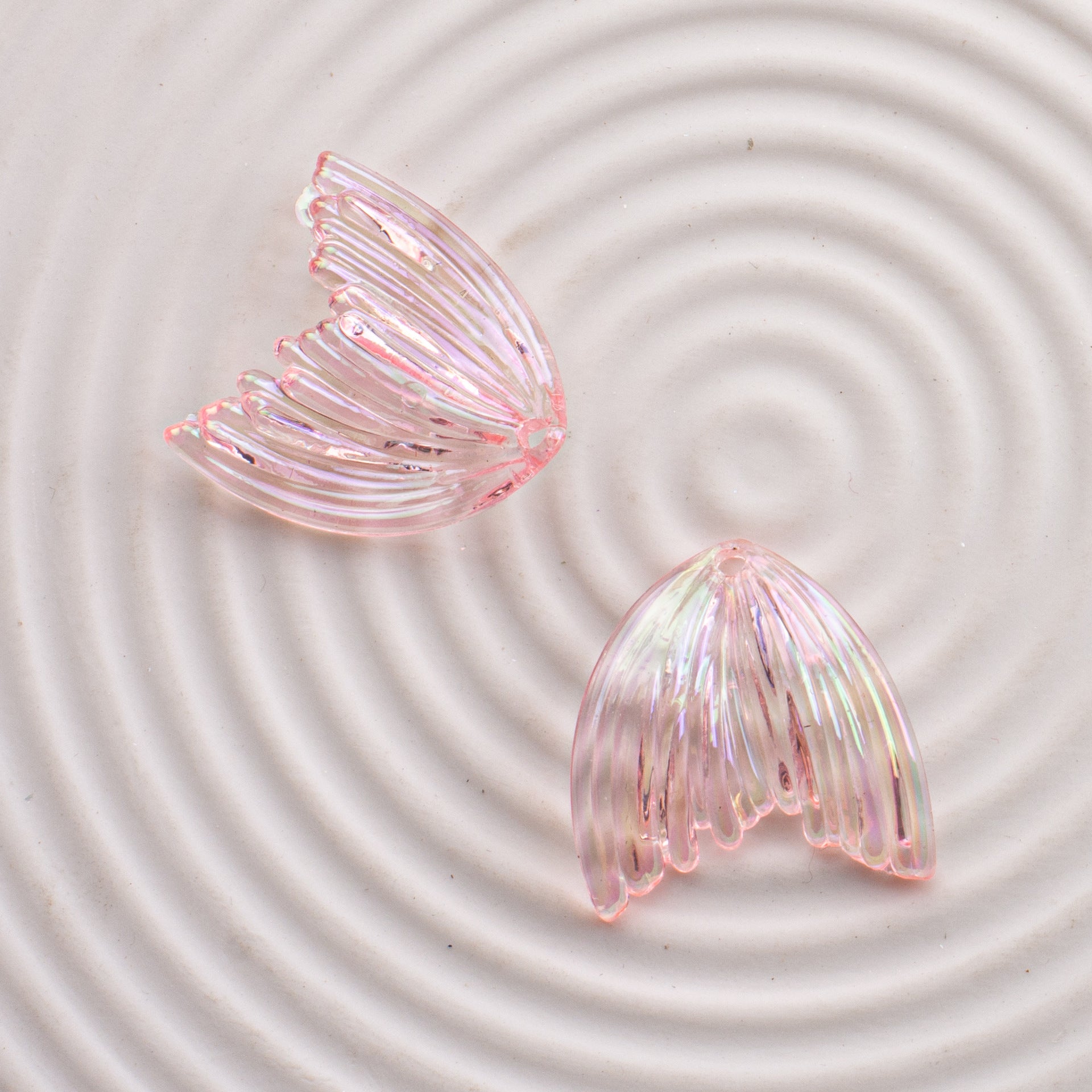 Wholesale UV Coated Mermaid Fish Tail Acrylic Loose Beads