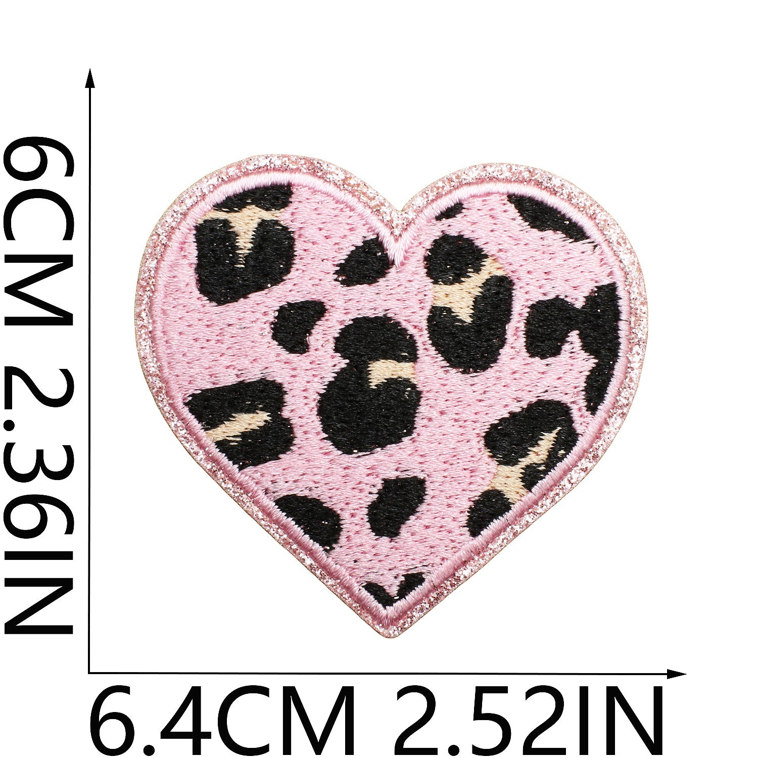Wholesale Leopard Print Glitter Star Embroidered Patch Polyester Applique For Clothing Bags DIY