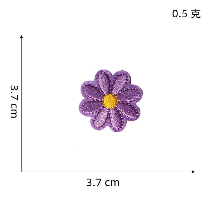 Wholesale Polyester Embroidered Flower Patches Cartoon Bee Sunflower DIY Clothing Decor Resale Accessory