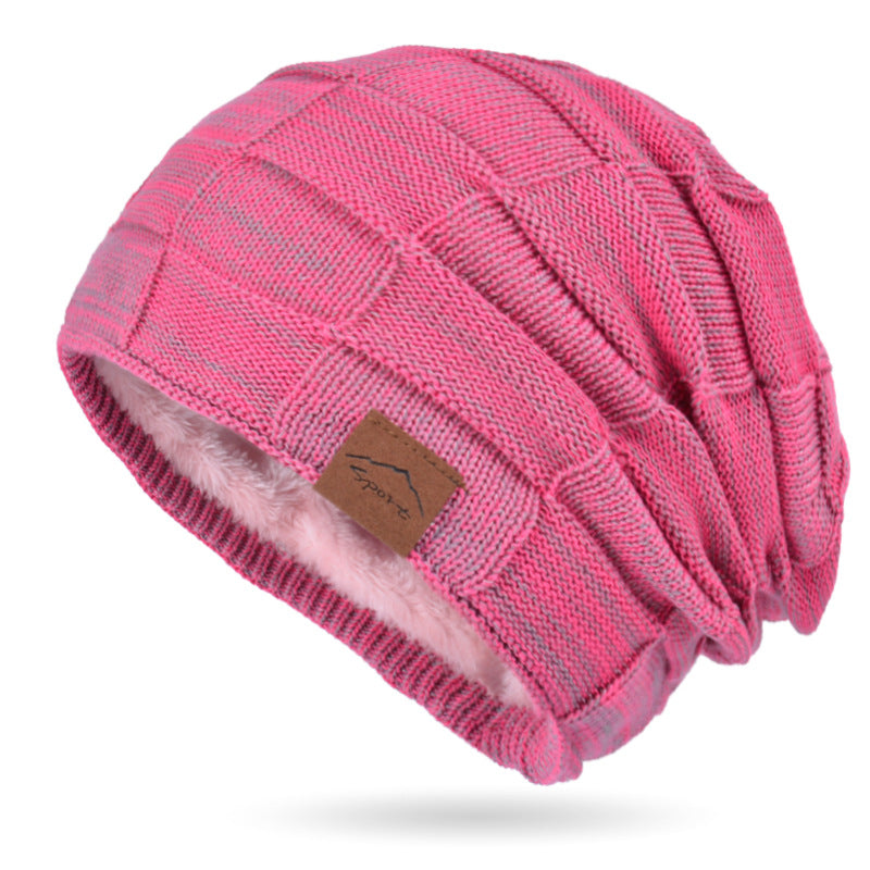 Wholesale Plush Mixed Color Fashionable All-match Beanie