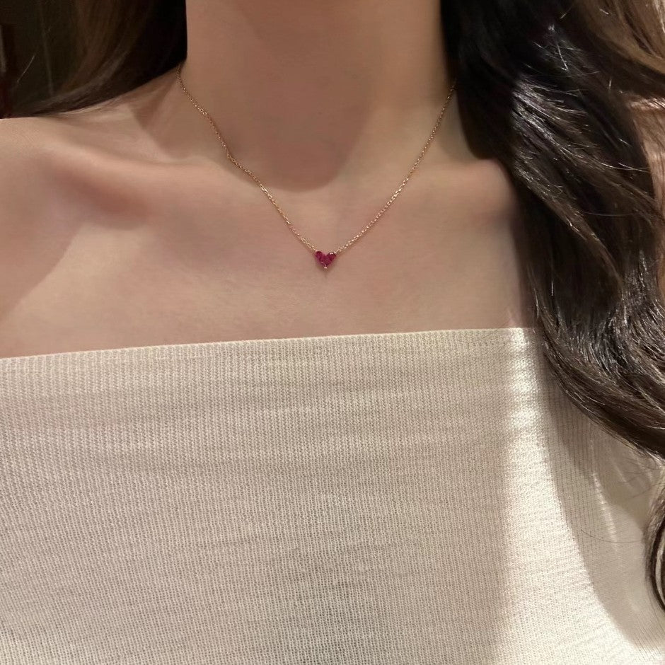 Wholesale Valentine' s Day red collarbone chain