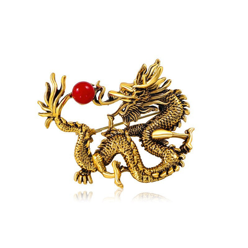 Wholesale Oil Dripping Dragon Alloy Brooch