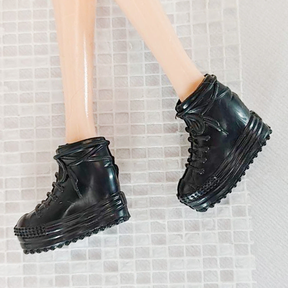 Wholesale 30cm High Heels Black Shoes Sandals Girls Play House Toy Accessories Shoes Gift