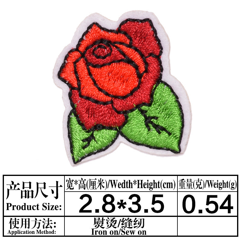 Wholesale Twill Flower Embroidery Patches DIY Sewing Craft Supply For Clothing Decoration