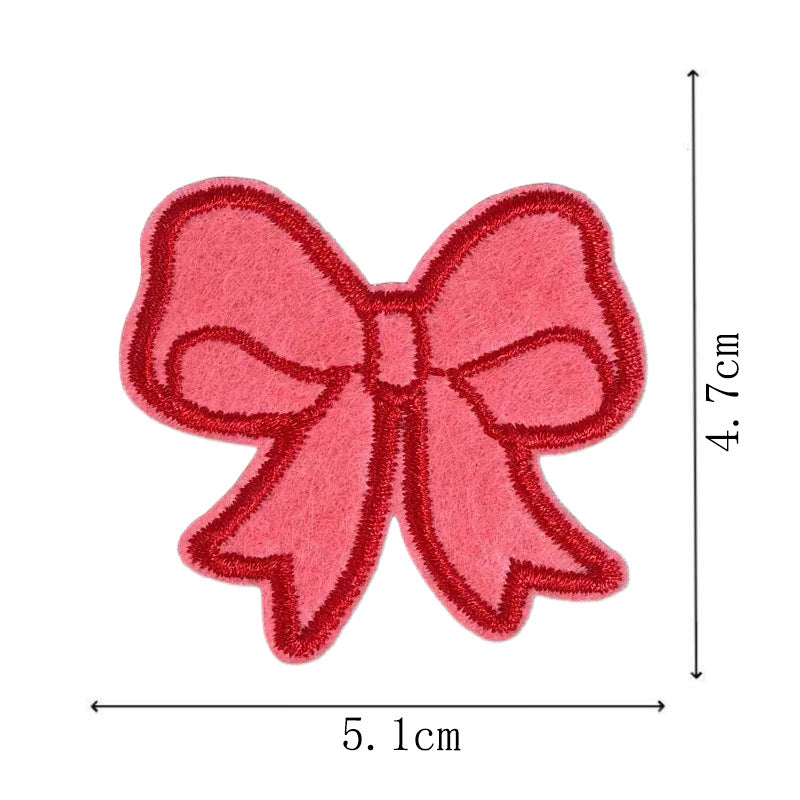 Wholesale Red diverse bow embroidery DIY Patches