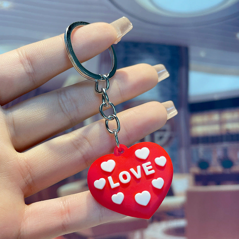 Wholesale PVC LOVE Heart Keychain