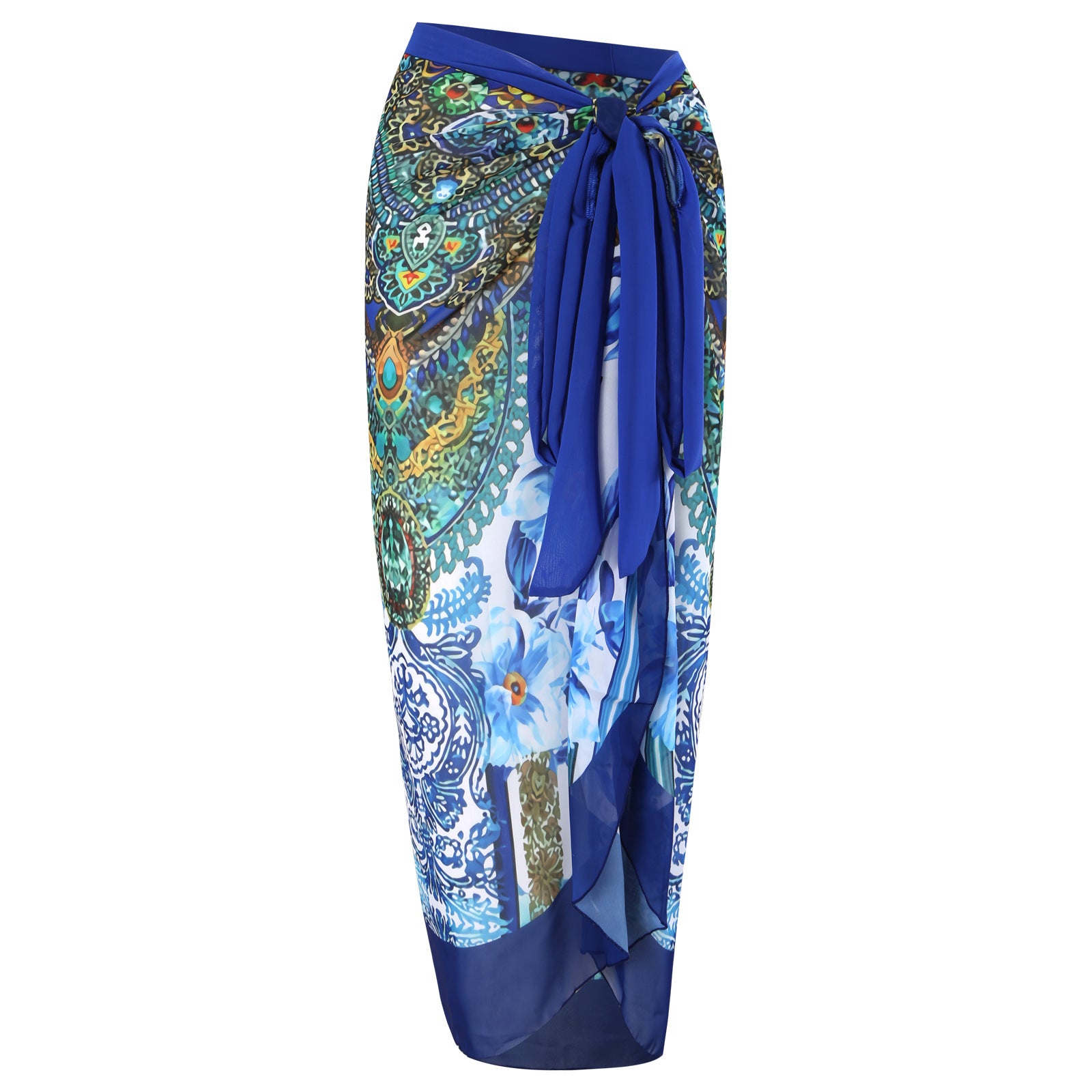 Wholesale One-piece Tight Slimming Large Flower Swimsuit Chiffon Long Skirt Suit