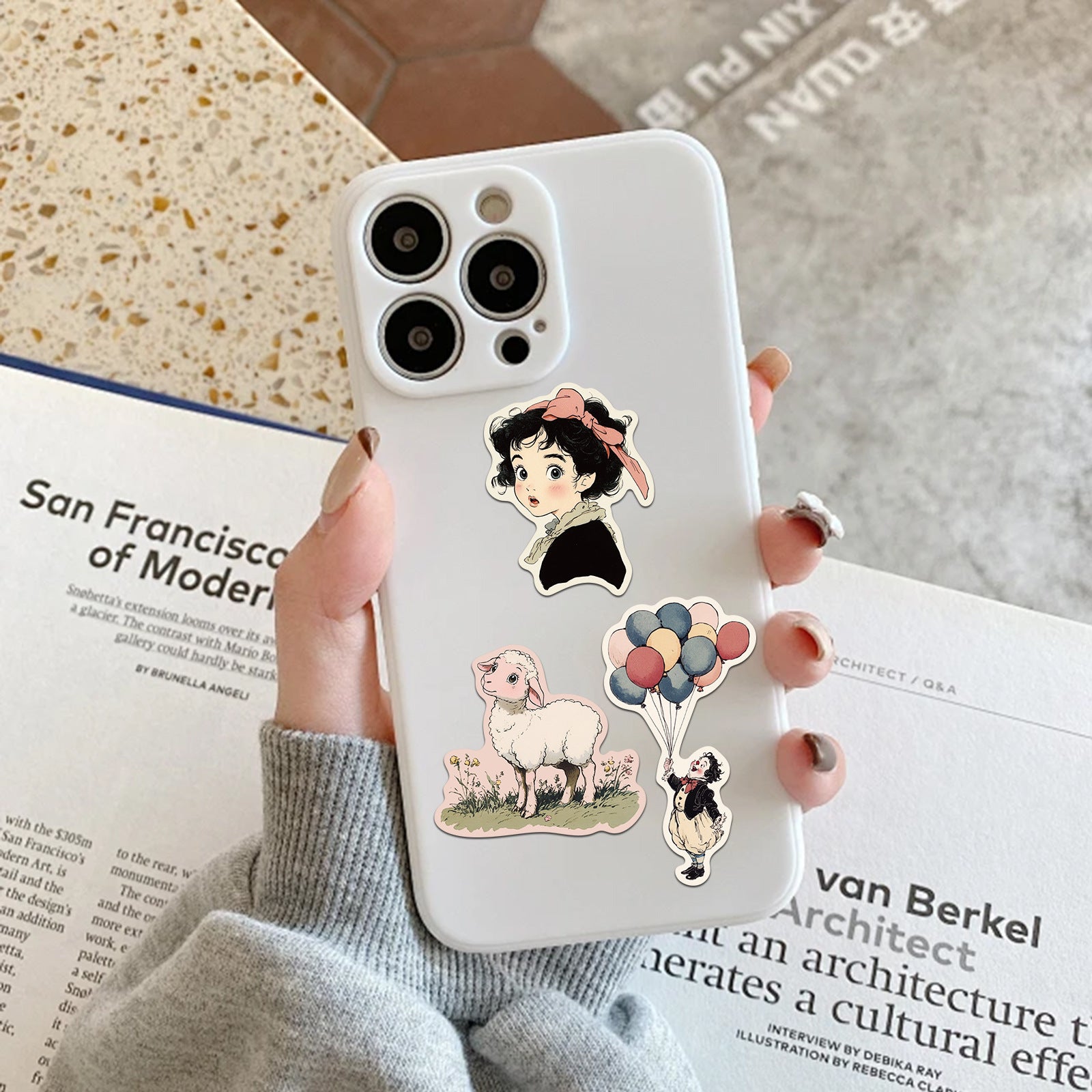 Wholesale 50pcs vintage cute cartoon Waterproof Vinyl Stickers