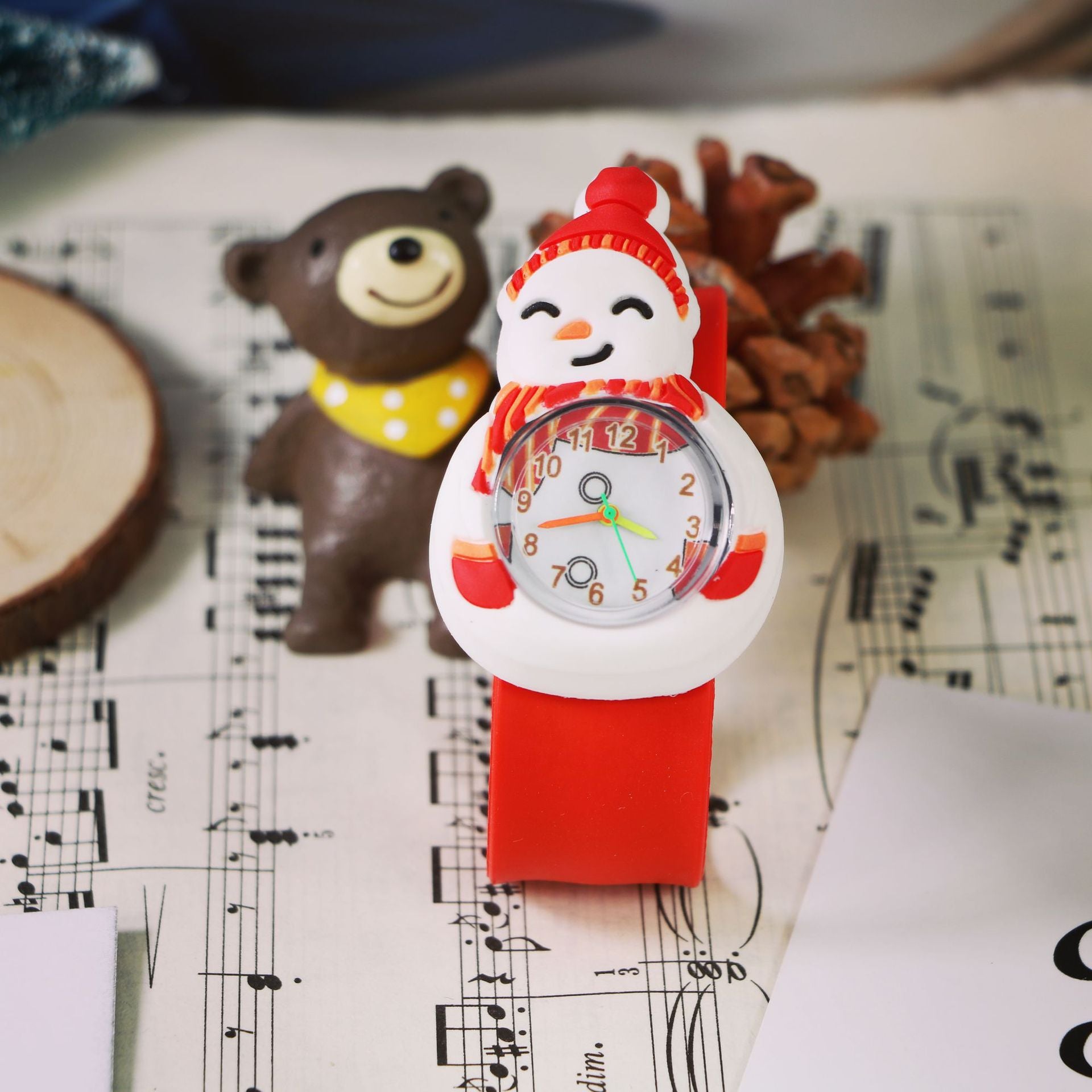 Wholesale Children's Toys Snap Ring Quartz PVC Watch