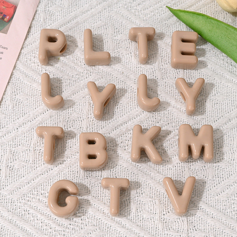 Wholesale 5pcs/pack Acrylic Colorful Letter Beads DIY Jewelry Accessories