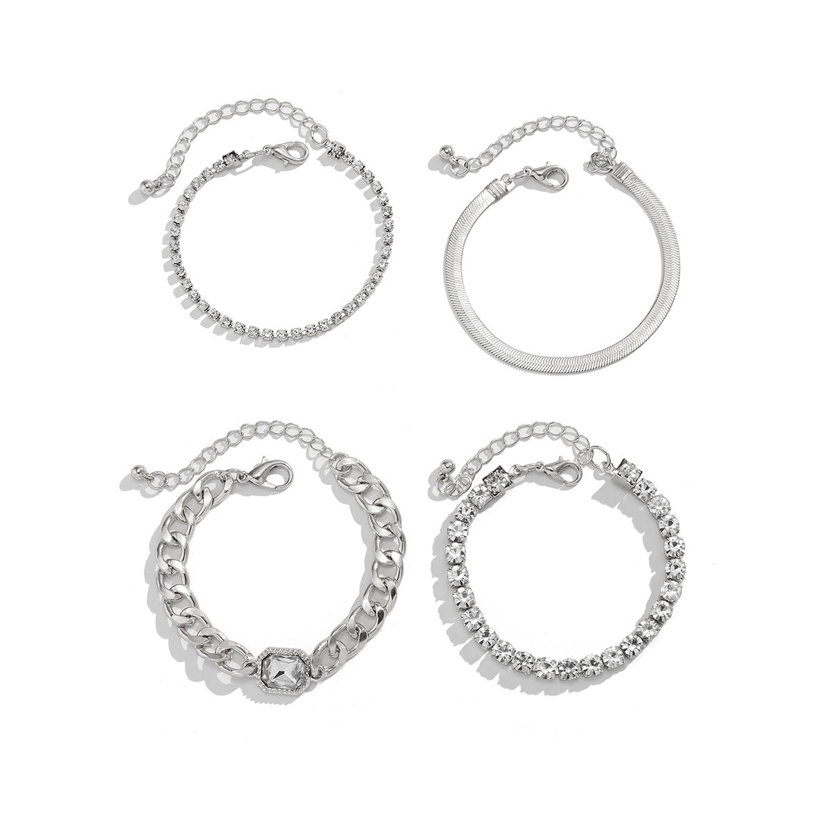 Pulsera de aleación de huesos de serpiente de apilamiento al por mayor