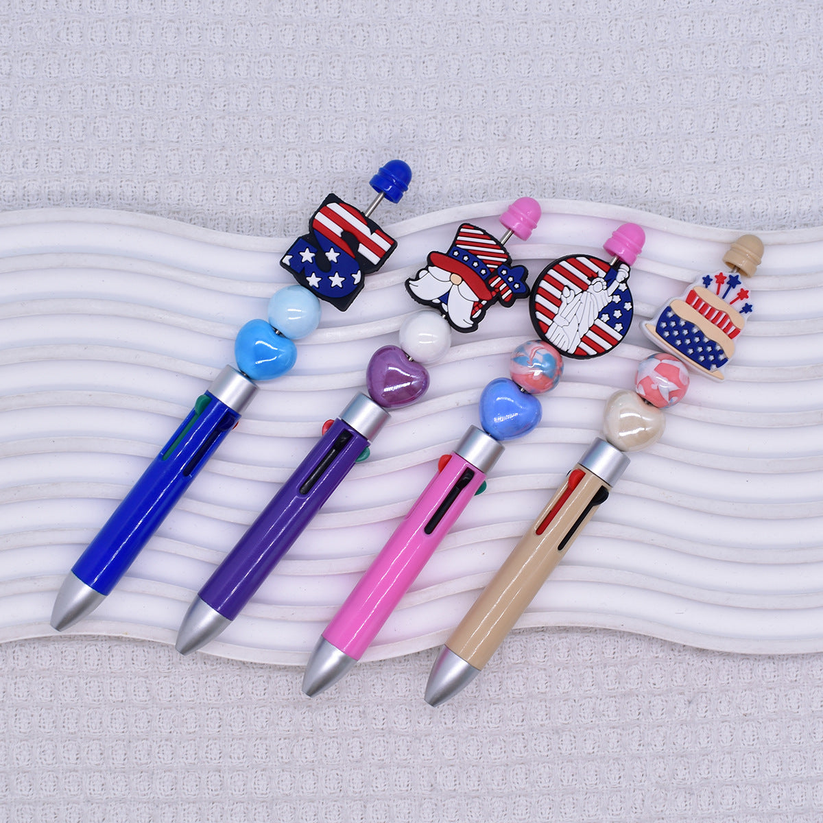 Wholesale Random 100pcs Soft Glue Beaded Pen Decoration DIY Beads