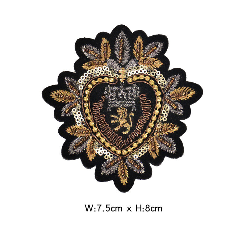 Wholesale College Style 3D Embroidered Tiger Badge Patch Beaded Felt Applique Fashion Accessory For Suit Or Towel Boutique Resale Gift