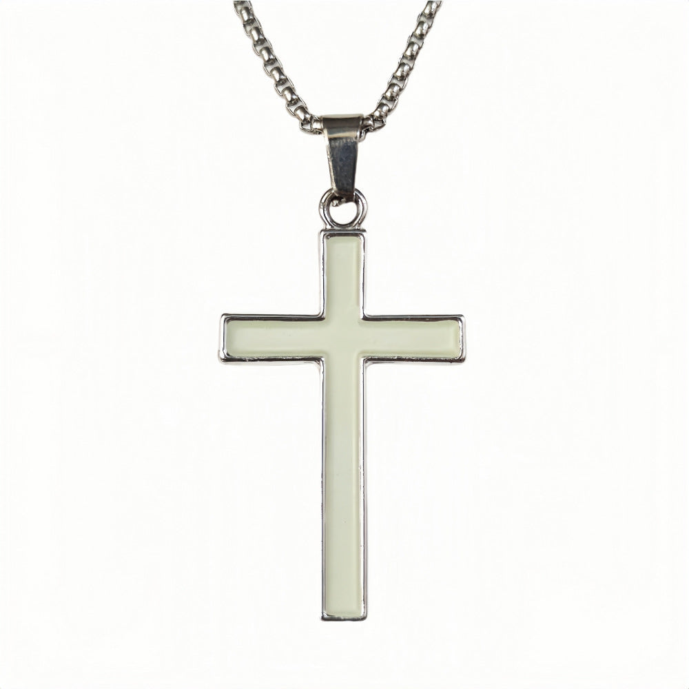 Wholesale Luminous Cross Bracelet Necklace Set