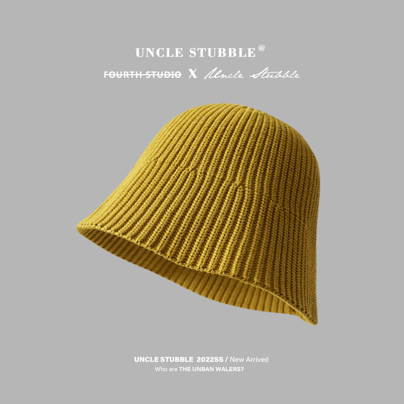 Wholesale Solid Color Woven Knitted Bucket Hat