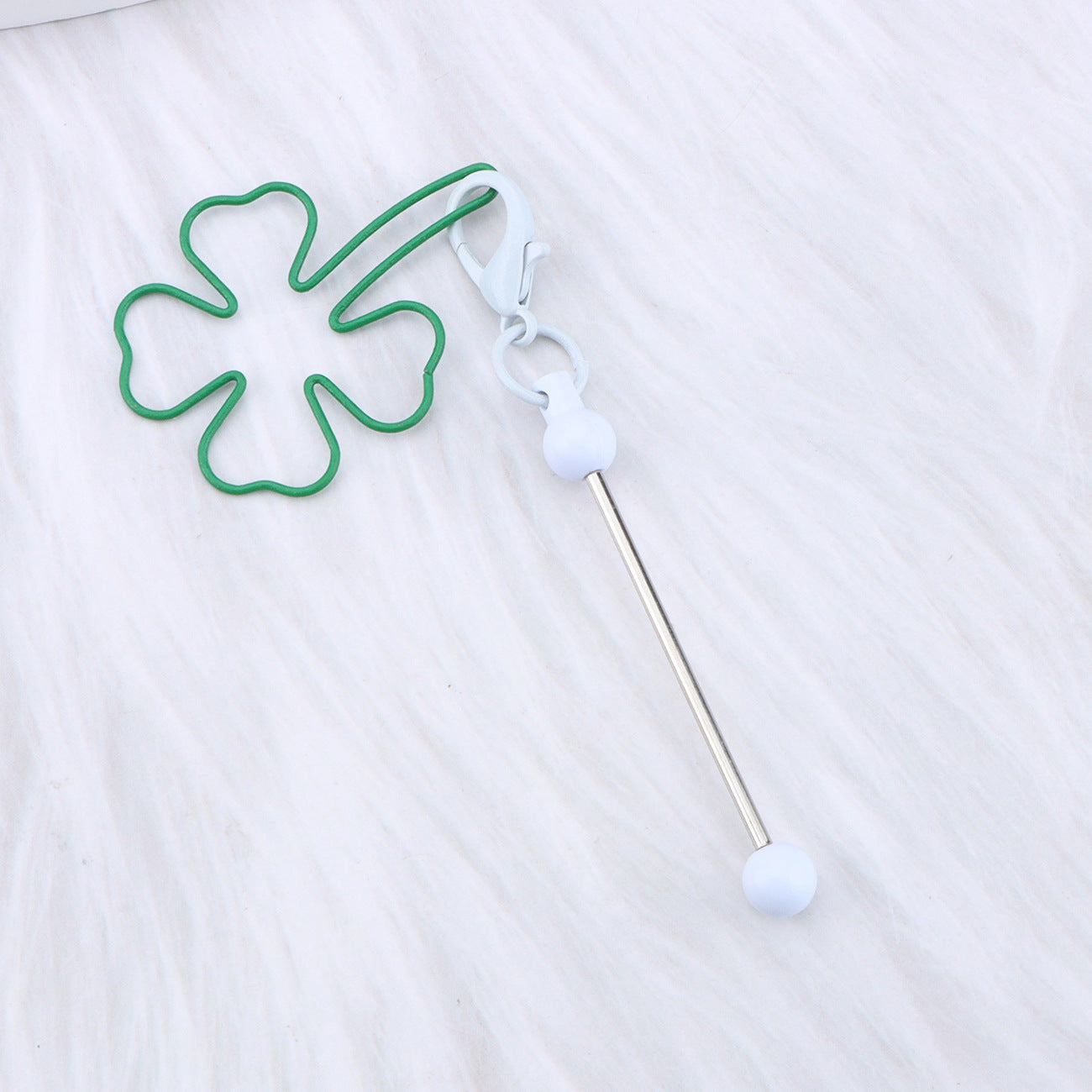 Wholesale Green grass DIY beaded keychain