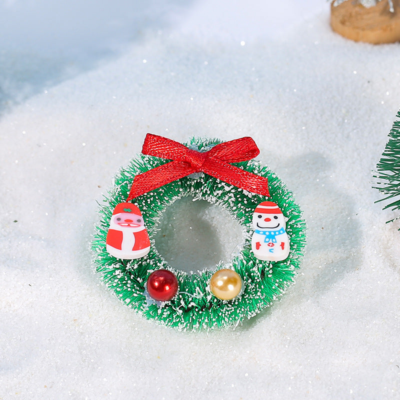Wholesale Christmas decoration micro landscape snow scene resin ornaments