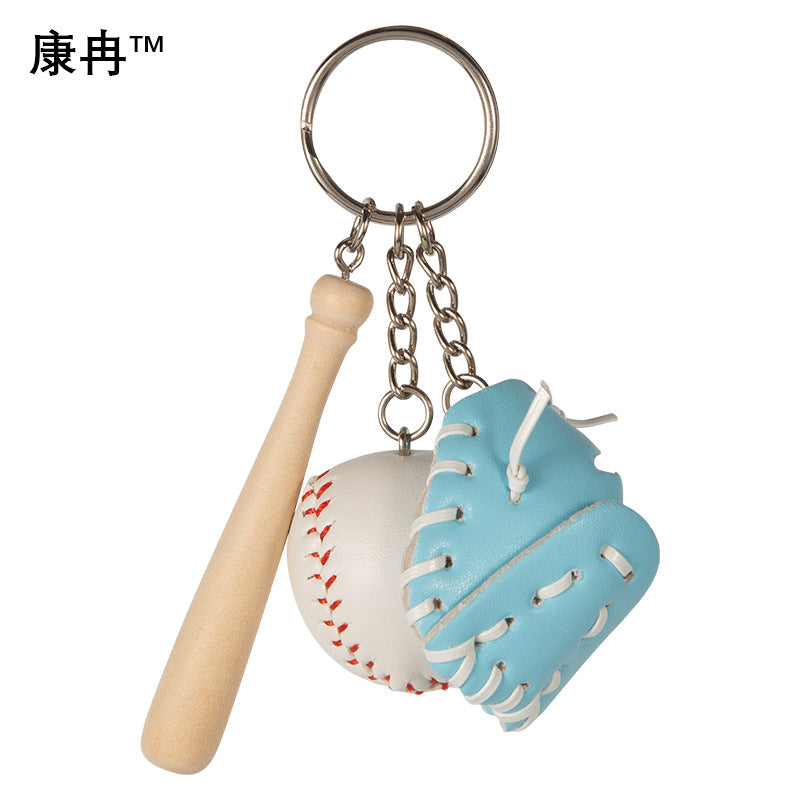 Wholesale Mini Cross-border Explosions Baseball Keychain Bag Pendant Softball Gloves Softball Baseball Pendant