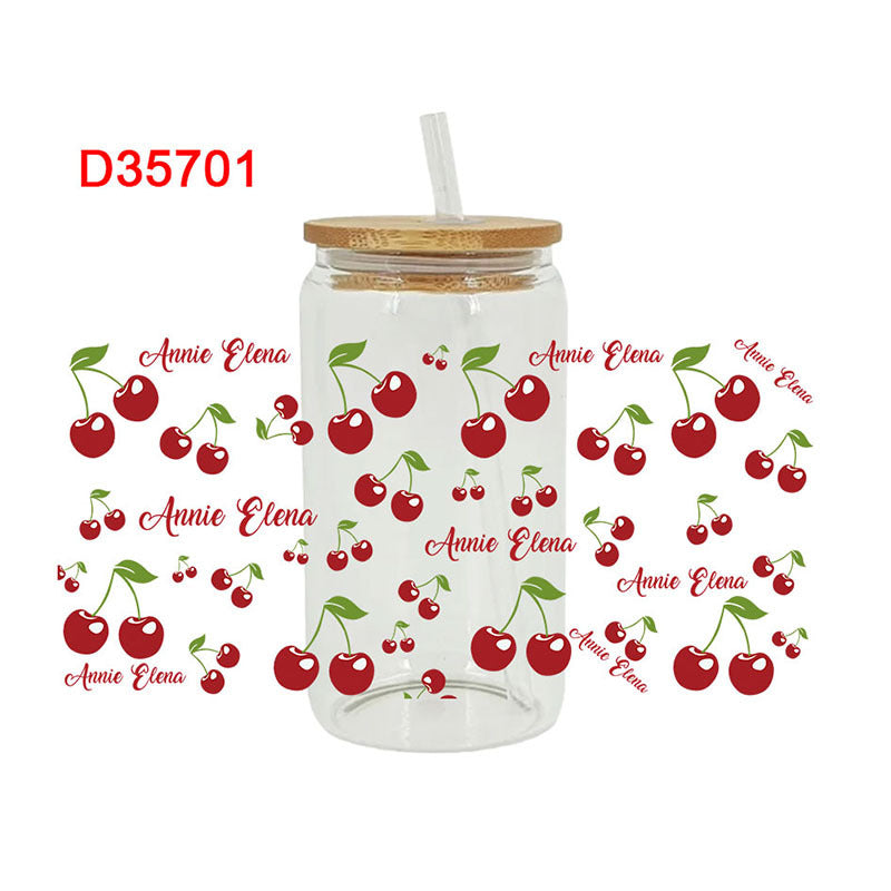 Wholesale UV transfer sticker for glass cups crystal label crystal sticker 16OZ UV DTF WRAPS