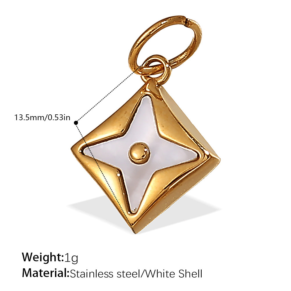 Wholesale Stainless steel 18K gold-plated sun and moon pendant necklace