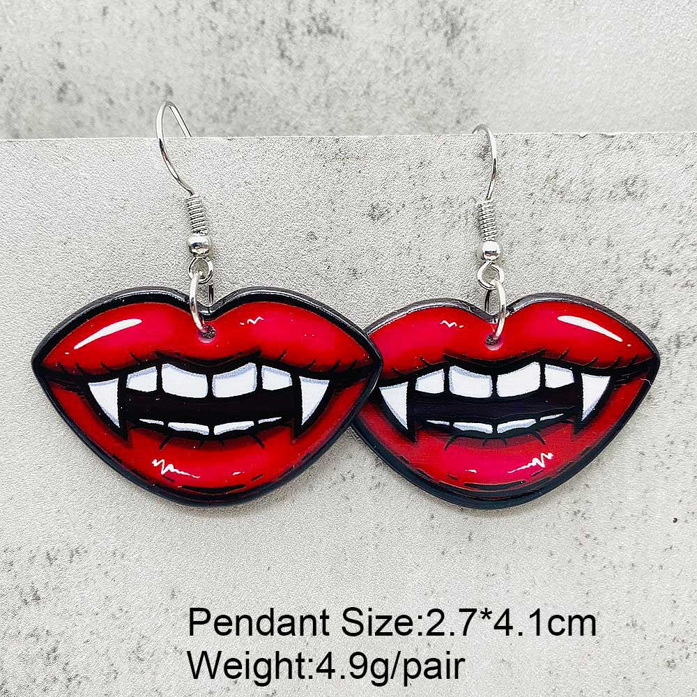 Wholesale Valentine's Day Horror Love Ghost Bull Head Acrylic Earrings
