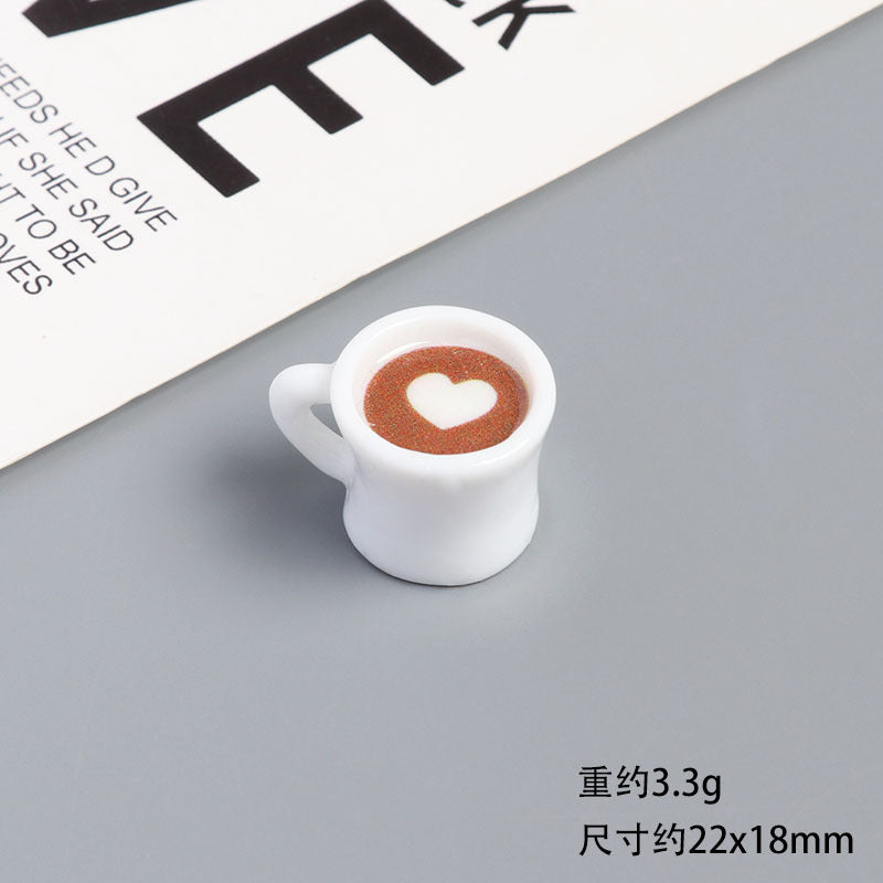 Wholesale Resin Miniature Coffee Cup Plate And Saucer Doll Accessories