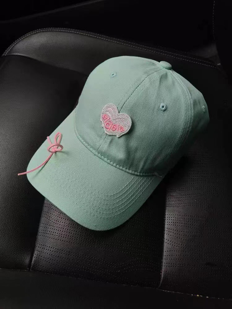 Wholesale Heart Embroidered Bow Baseball Cap