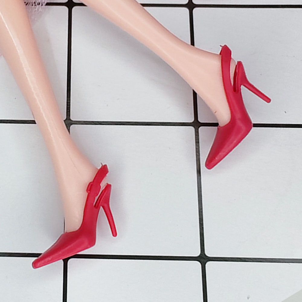 Wholesale 30cm High Heels Black Shoes Sandals Girls Play House Toy Accessories Shoes Gift