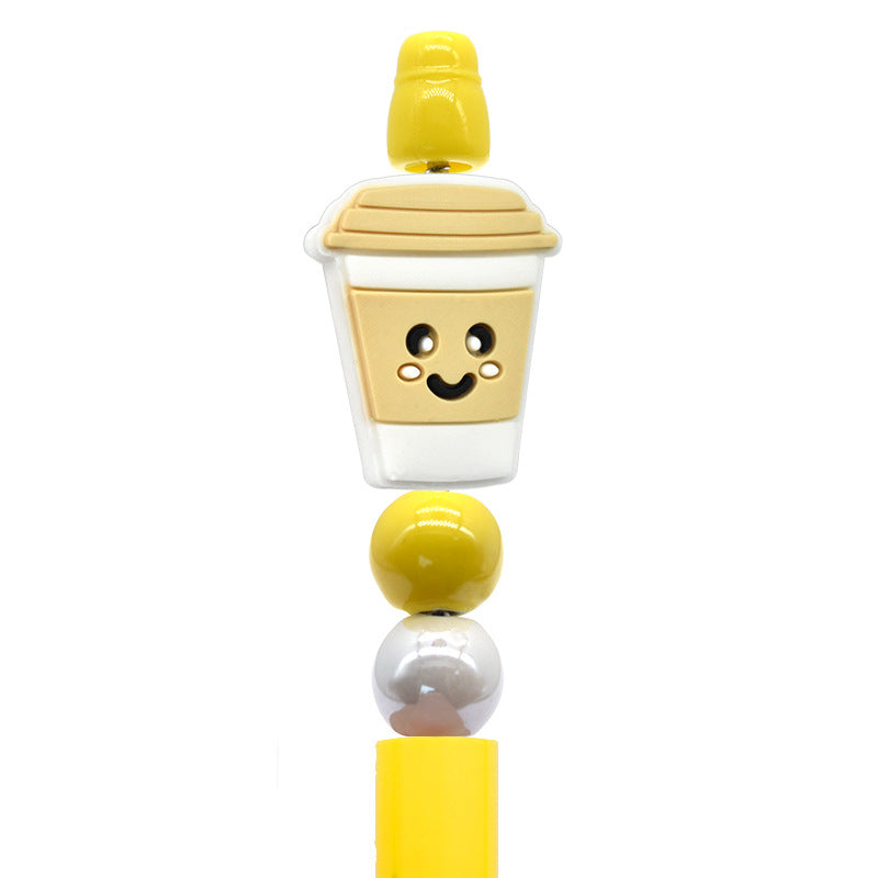 Wholesale Random 100pcs Coffee Creative Ballpoint Pen Bead