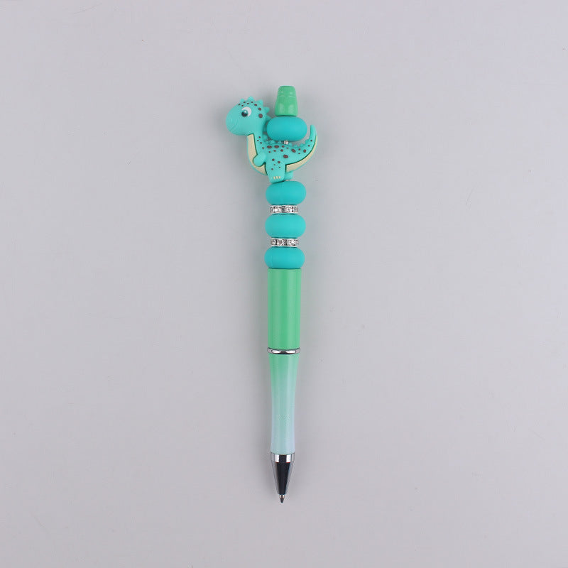 Wholesale Dinosaur Silicone Colorful Plastic  Beaded Pen